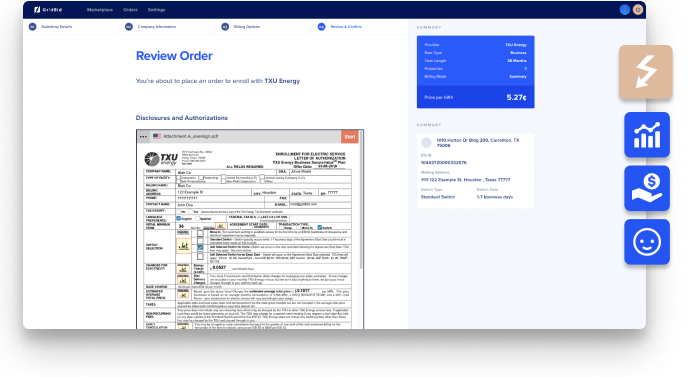Gridbid place order flow