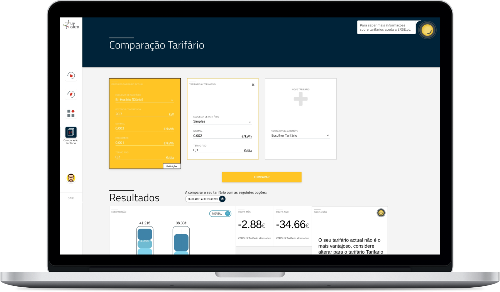 Upgrid dashboard